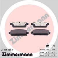 Bremsbelagsatz Scheibenbremse Zimmermann 25096.165.1 FüR Opel Zafira Mokka Astra