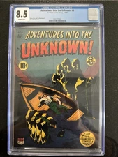 ADVENTURES INTO THE UNKOWN #6 (1949 ACG) CGC VF+ 8.5 OW 3rd SINGLE HIGHEST COPY!
