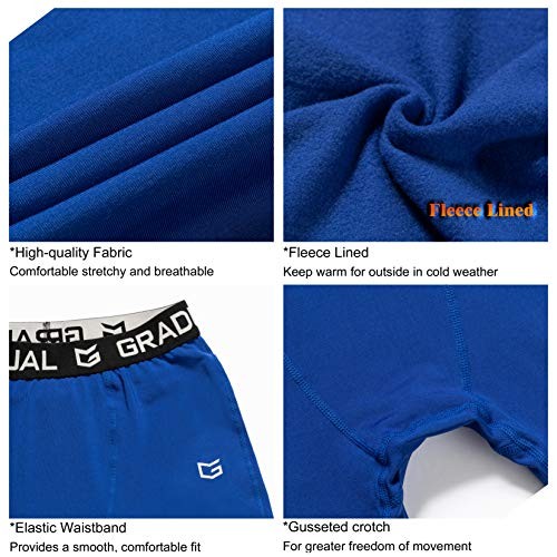 Paquete de 2 pantalones de compresión térmicos grandes para niños: azul marino/azul - Imagen 4 de 6