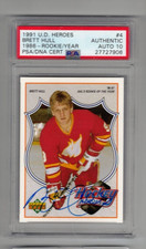 1991 Upper Deck Heroes rookie of the year Brett Hull Auto on card PSA 10 Auto. rookie card picture