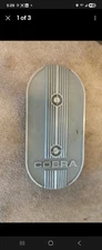 66 Mustang, Cobra, Shelby Oval Air Cleaner. Brushed Aluminum with COBRA letterin
