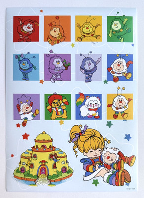 Hallmark HMK   Rainbow Brite   Sticker Sheet Puppy Kitty Twink Champ & Romeo