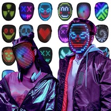 LED Mask with Gesture Sensing Light Up LED Mask for Men Women, Perfect