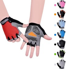 Kids Cycling Gloves GEL Padded Half Finger Antislip Perfect for Biking