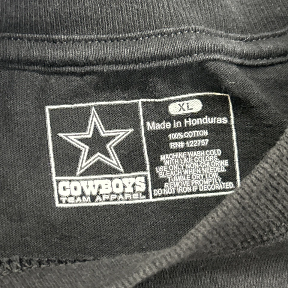Dallas Cowboys Apparel Hombre XL CAMISETA NEGRA Marvel 2011 Y2K NFL Desteñida Foto 4 de 4