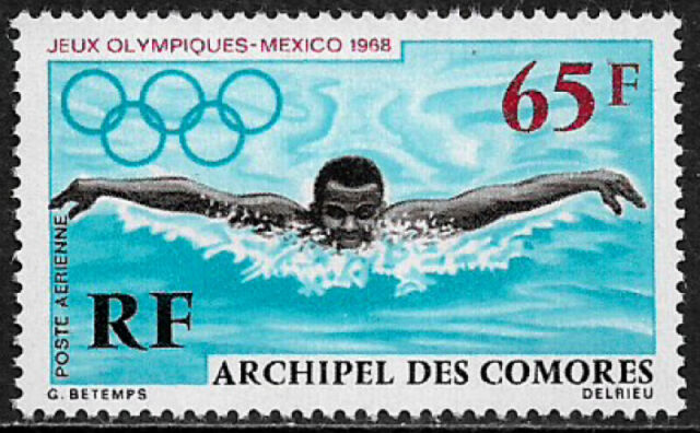Comoro Is. #C25 MNH Stamp - Olympics - Swimming