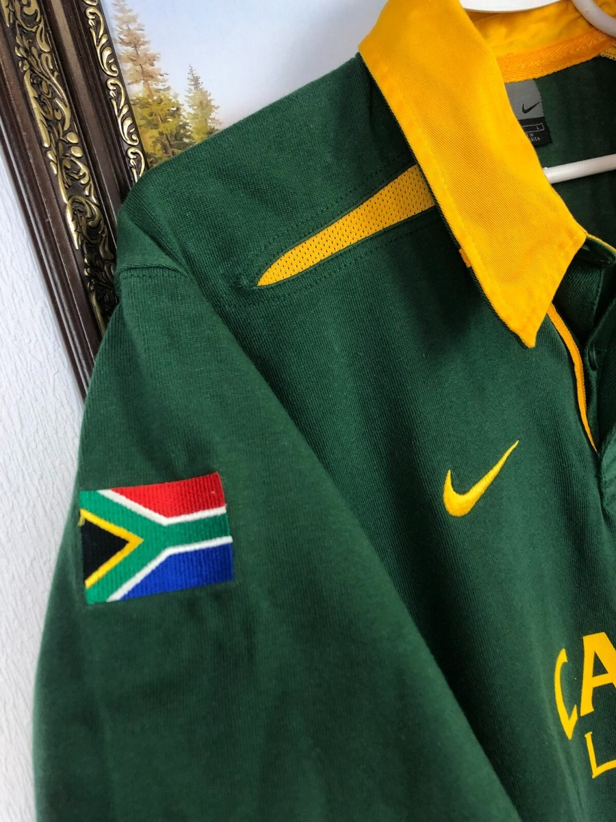 Vintage Nike South Africa Rugby Jersey Shirt Rare Hype Mens Green