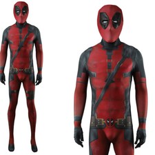 Deadpool 3 Jumpsuit Wade Winston Wilson Cosplay Bodysuit Costume Halloween Party