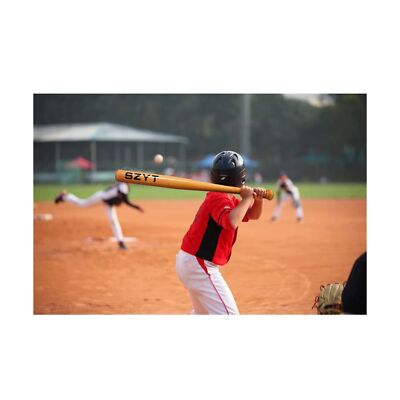 Batte En Bois 25 Pouces – Jaune – Pour Baseball, Softball Ou Autodéfense