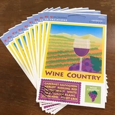 10 Mrs Grossmans Wine Country Stickers Travel Vacation Grapes Napa Tasting Vino