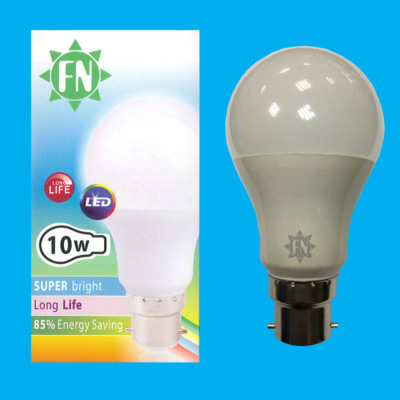 1x 10W A60 GLS BC B22 6500K Daylight White Frosted LED Light Bulb Lamp, 110-265V