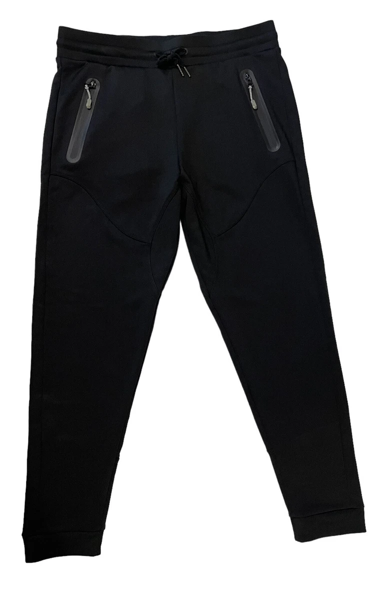Zyia Men s Joggers Black Large Sweatpants Jogger Pants Zipper