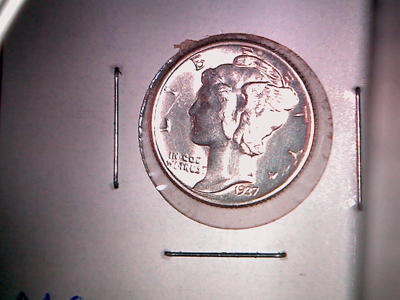 1937-P 90% Silver Mercury Dime Uncirculated very nice. S37PM