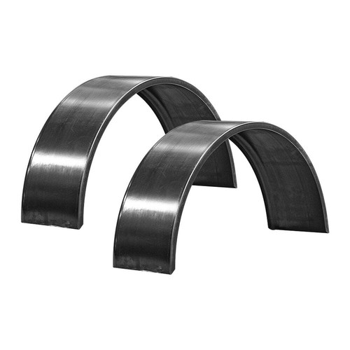 Set of 2 Single Axle 9x32 Smooth Steel Rolled Fender