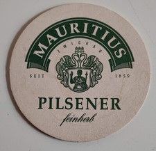 alter Bierdeckel Mauritius Pilsener