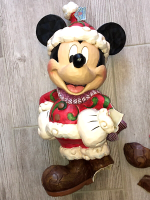 JIM SHORE Christmas Traditions MICKEY MOUSE Disney LARGE SANTA