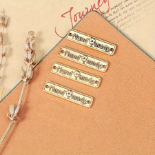 Handmade Label Metal Tags 25mm Vintage Gold Labels for Handmade Crafts