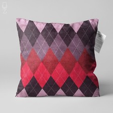 Image of Diamond Pattern Cushion Cover with Warm Multicolour | Double Sided | Multi-Sizes