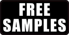 5in X 2.5in Free Samples Vinyl Sticker Car Truck Vehicle Bumper Decal