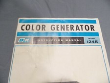 B&K Color Generator Model 1245 Instruction Manual Schematics