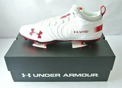 Under armour Homme Football Cale Rouge & Blanc Ua Team Nitro Mi Mc - Neuf en - Photo 1/4