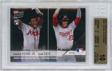 2018 TOPPS NOW MLB OFFSEASON #OS31 - ACUNA JR/SOTO - BGS PRISTINE 10 - PR 946