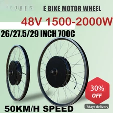 48V 1500W 2000W MTB Electric Bicycle Conversion Kit Geared Front Rear Hub Motor