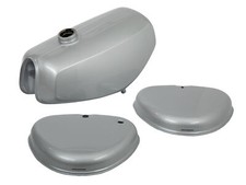 Tankset Kraftsoffbehälter & Seitendeckel für Simson S51, S50 Silber - neuer Tank