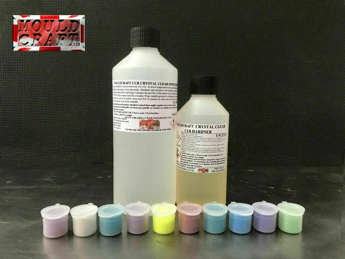 MOULDCRAFT CRYSTAL CLEAR EPOXY ART RESIN EPOXY Pigments KITS 1kg