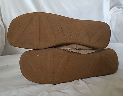 Clarks Beige Suede Calf Length Boots UK Size 4.5 Elasticated Calf VGC - Picture 10 of 15