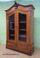 ANTIK! Vitrine restauriert Buffet Vitrinenschrank Mahagoni Spätbiedermeier 1870