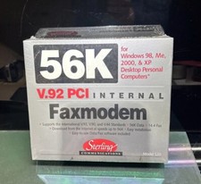 56k V.92 PCI INTERNAL FAX MODEM / Sterling communications/ Model S20 / NOS
