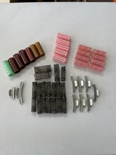 47 Pcs VTG Hair Rollers Curlers - Clips-Wire Brush Type  Assortment Of Plastics