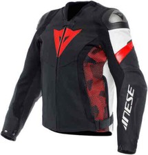 Moto Dainese Avro 5 Giacca Combinazione (Nero/Rosso/Bianco) TG:52