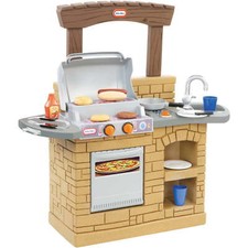 Little Tikes Cook 'n Play 12-Piece BBQ Playset with Oven, Tan, for Ages 3 to 5