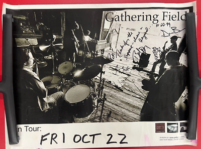 VTG 1999 The Gathering Field B&W Tour Promo Poster 18x24 SIGNED Rock Band NICE!