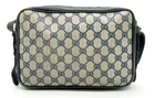 Authentique sac à bandoulière Gucci GG Supreme PVC Sherry Line bleu marine NS041350