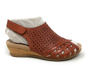 earth perforated sandals