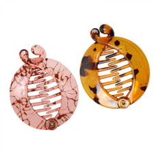 2pcs Vintage Banana Hair Clip Comb Claw Pin Ponytail Holder Hair Accessories