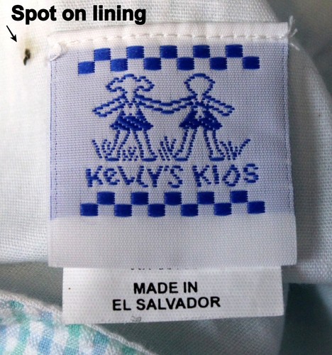 Kelly's Kids Blue Seersucker A-line Easter Dress 6 Tumbling Bunnies Daisy Trim - Picture 6 of 7