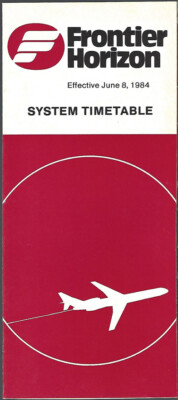 Frontier Horizon system timetable 6/8/84 [0123] Buy 4+ save 25%