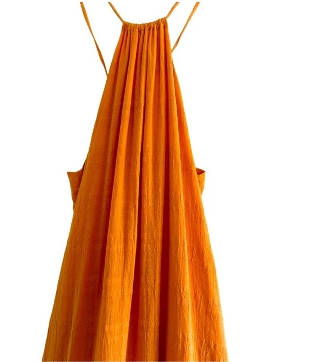 Maxi Vestido para Mujer Young Fabulous And Broke Naranja en Niveles Talla Pequeña Foto 3 de 4