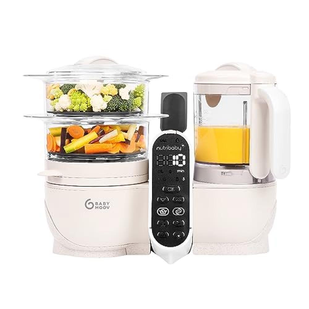 Babymoov Nutribaby(+), Cuocipappa 6 in 1, cuocivapore, frullatore, grande capaci