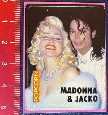 Aufkleber/Sticker Popcorn  Madonna & Jacko           (O5-14-7-5$)