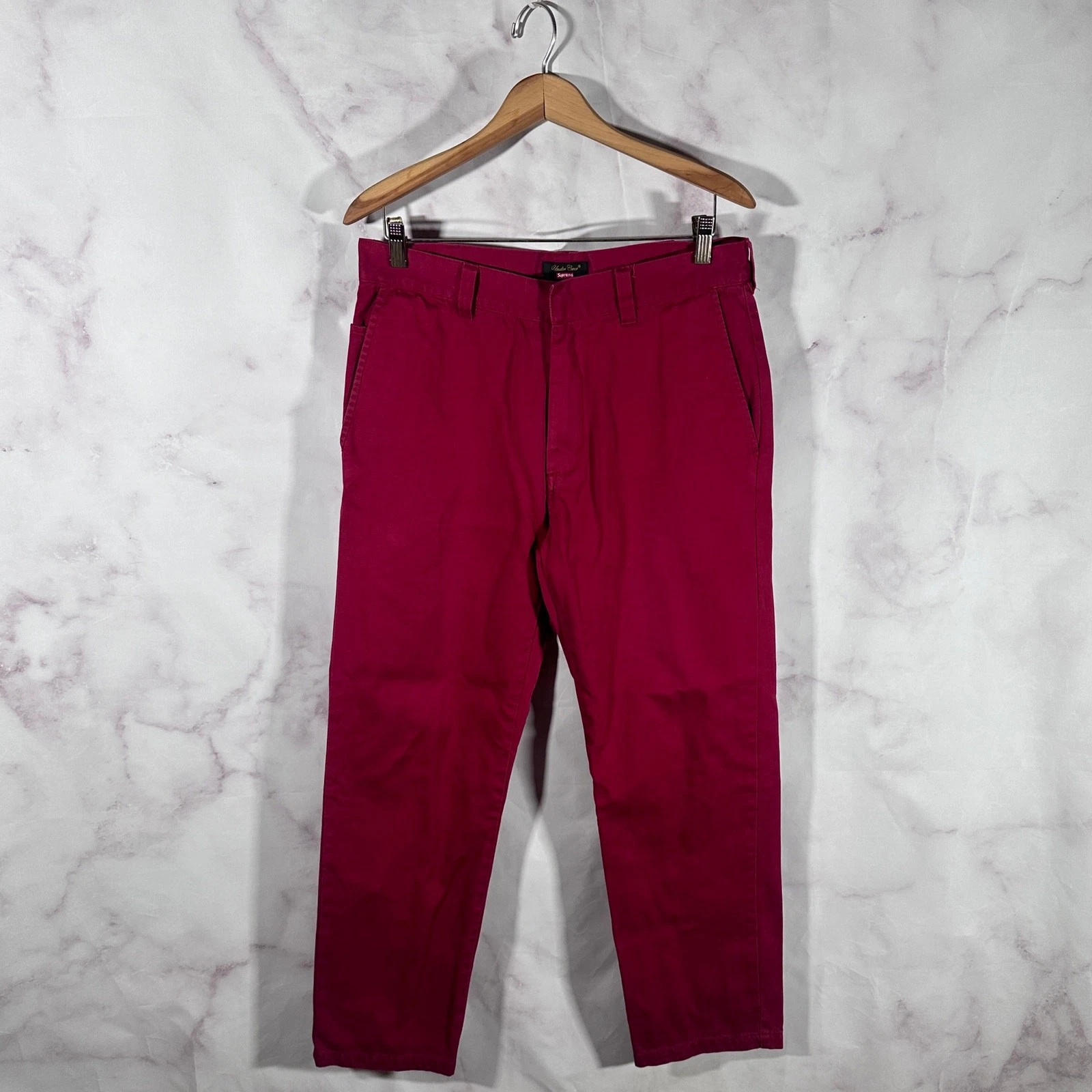 Taille 30   Pantalon zippé Supreme x Undercover F/W16 rouge anarchie