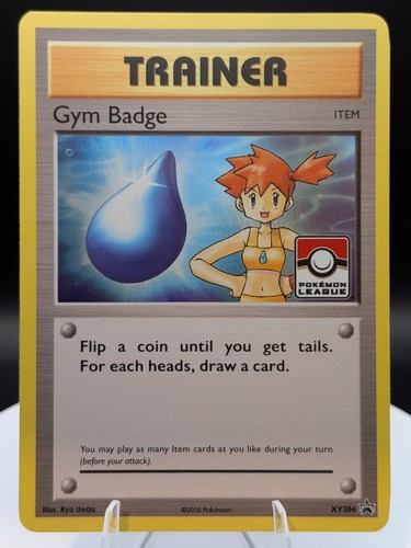 Pokemon TCG: XY Black Star Promo XY204: Gym Badge Misty Cascade Badge Holo (NM)