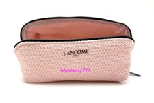 Lancome Mesh Cosmetic Makeup Zipper Bag  Pink