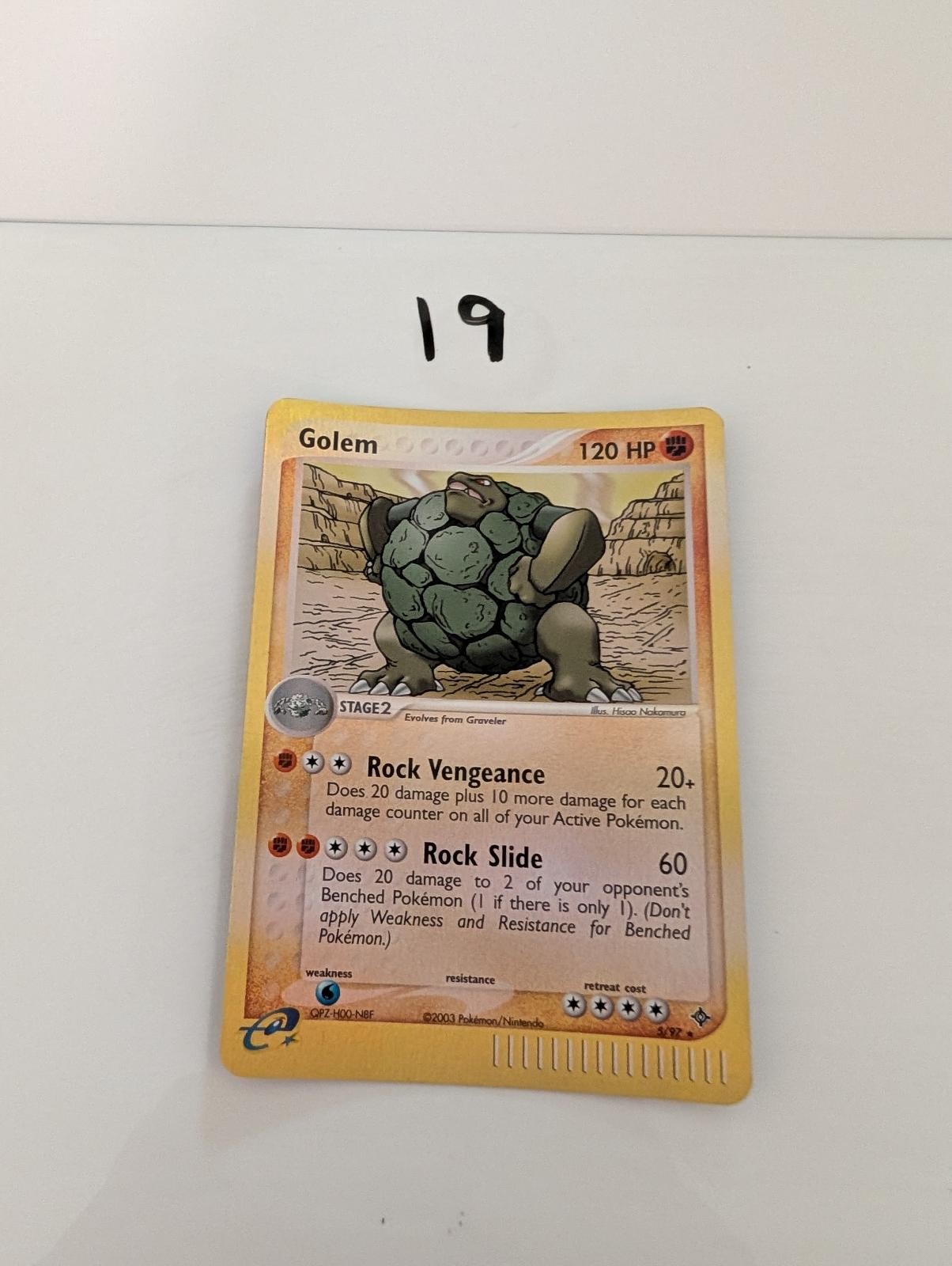Golem 5/97 Holo Rare Dragon Pokemon Reverse Holo Lightly Played