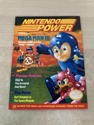 #ad #ad Nintendo Power #20 Complete w Mega Man III Cover amp; Bart Simpson Mutants Poster $19.98