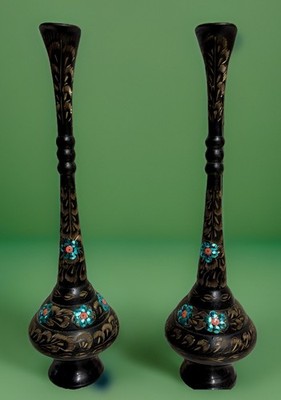 Pair Of Mid Century Indian Ewers